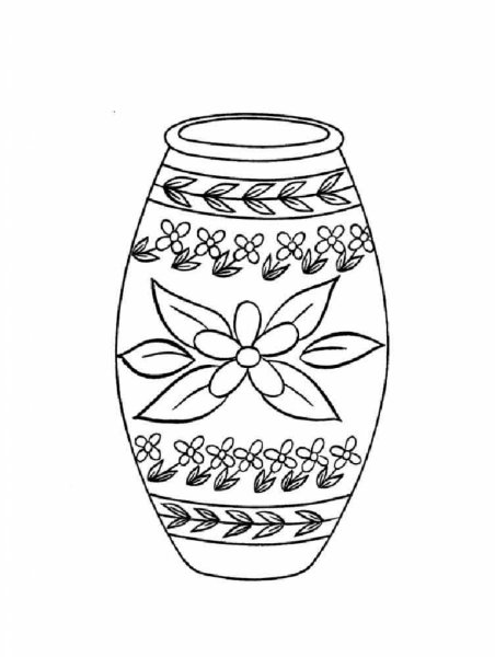 Ваза раскраска