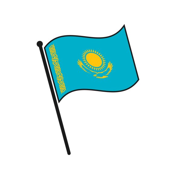 Флаг Казахстана нарисовать