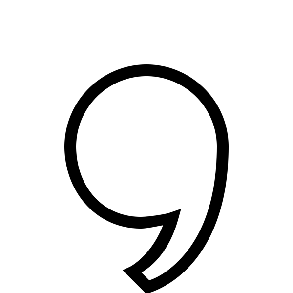 Запятая трафарет