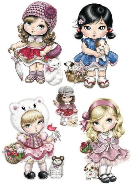 Кукла маленькая нарисовать