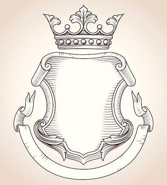Геральдический щит с вензелями