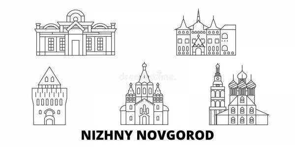 Памятники Нижнего Новгорода вектор