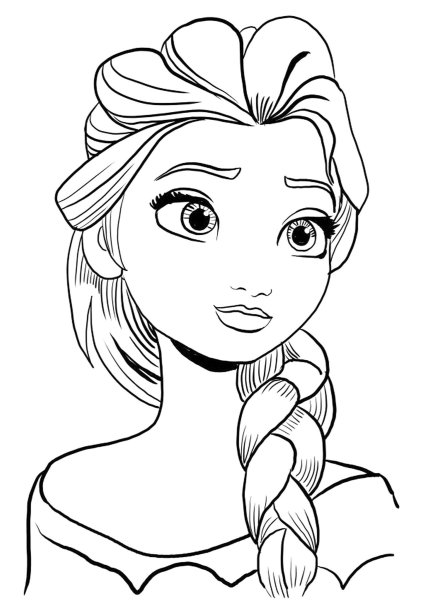 Принцессы Elsa raskraska
