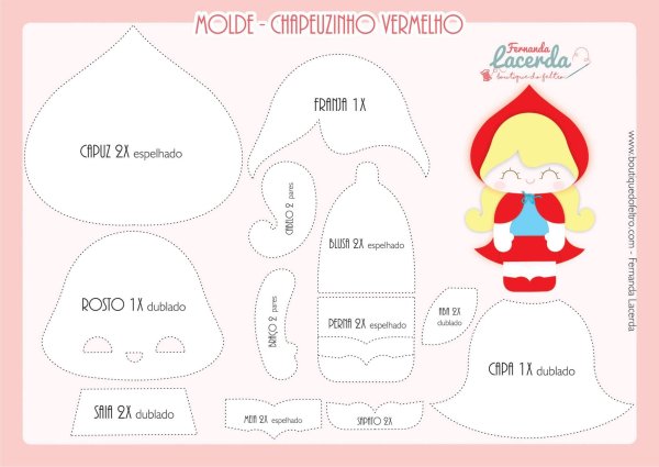 Герои сказок из фетра выкройка