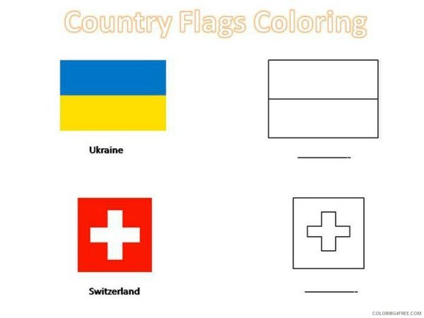 Флаг Швейцарии раскраска