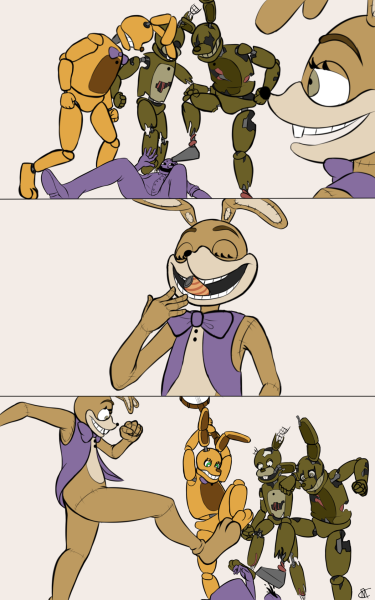 FNAF бейби и СПРИНГТРАП комикс