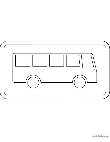 Автобус трафарет для детей