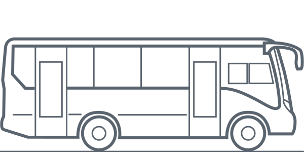 Автобус сбоку контур