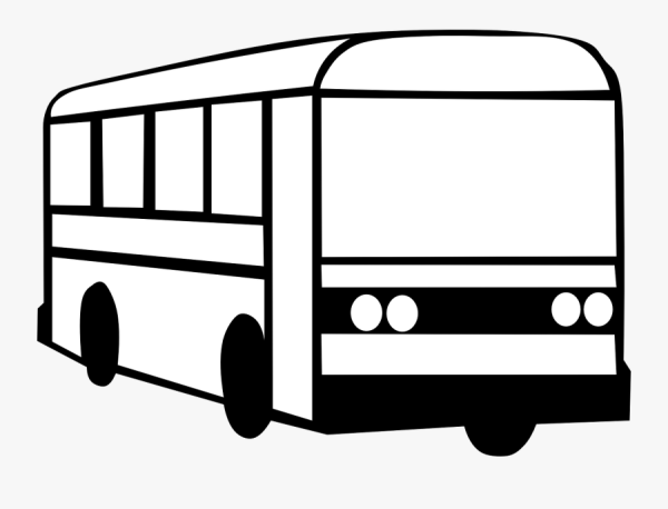 Автобус контурный рисунок