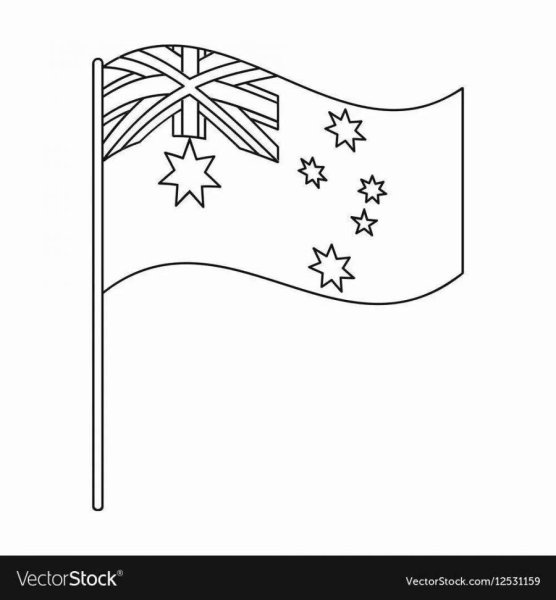 Флаг Австралии раскраска для детей