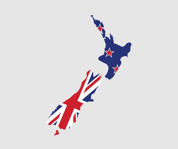 Новая Зеландия карта флаг