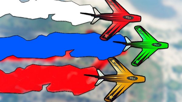 Самолет и Триколор рисунок