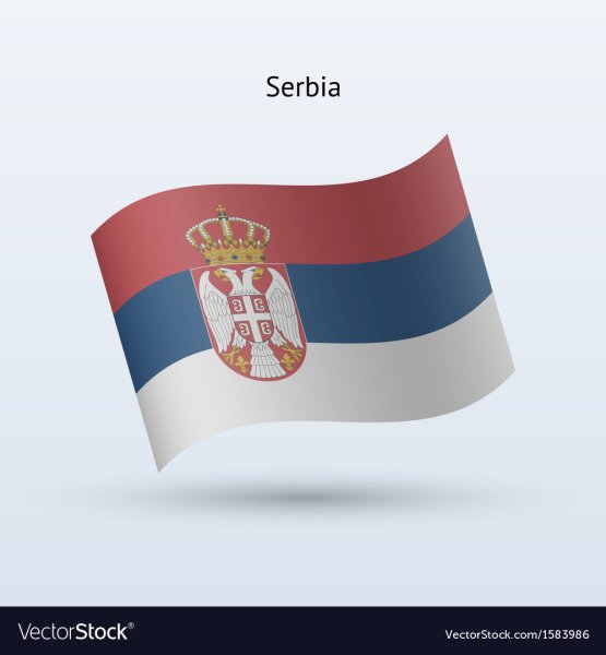 Флаг Сербии вектор