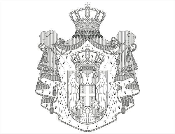 Герб Сербии раскраска