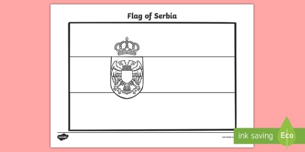 Флаг Сербии раскраска