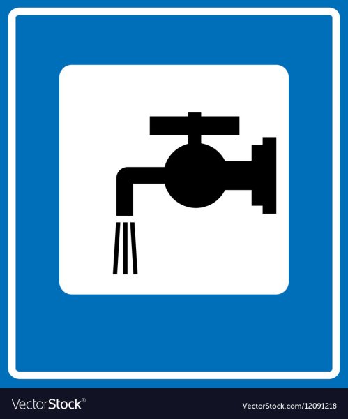 Знак кран с водой