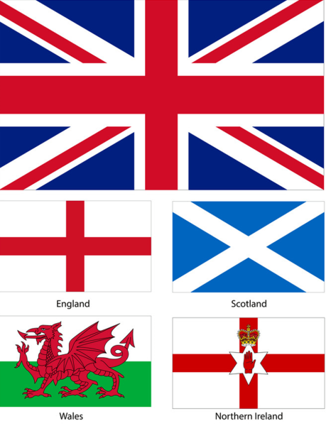 Флаг Великобритании Англии Шотландии Уэльса и Северной Ирландии
