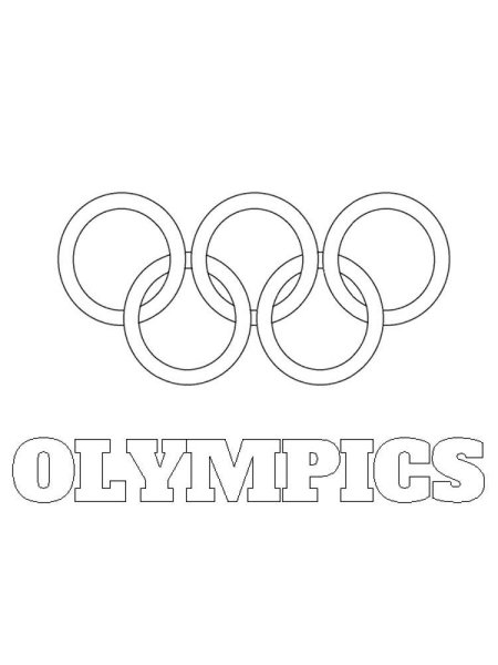 Олимпийские кольца раскраска