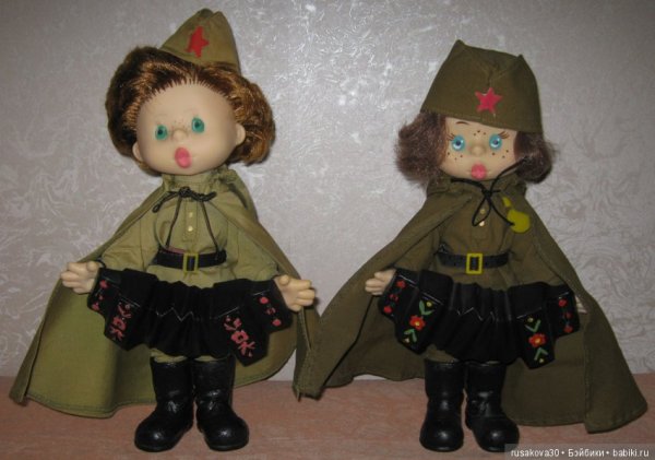 Кукла солдат из ткани