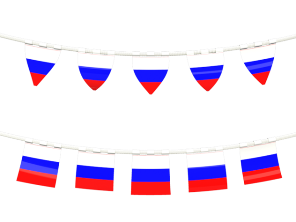 Флаг России из гирлянд