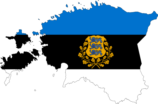 Эстония карта флаг