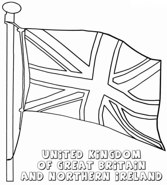 Английский флаг раскраска