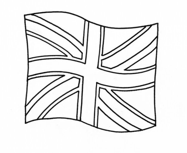Флаг Великобритании раскраска