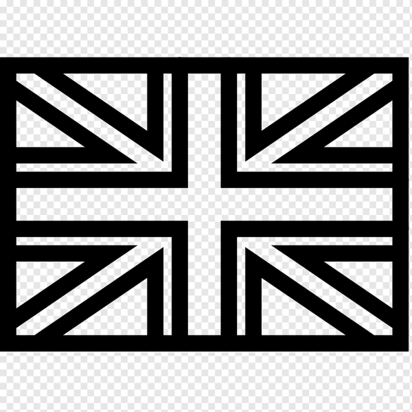 Британский флаг черно белый