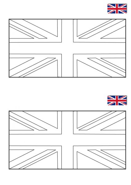 Флаг Великобритании рисунок