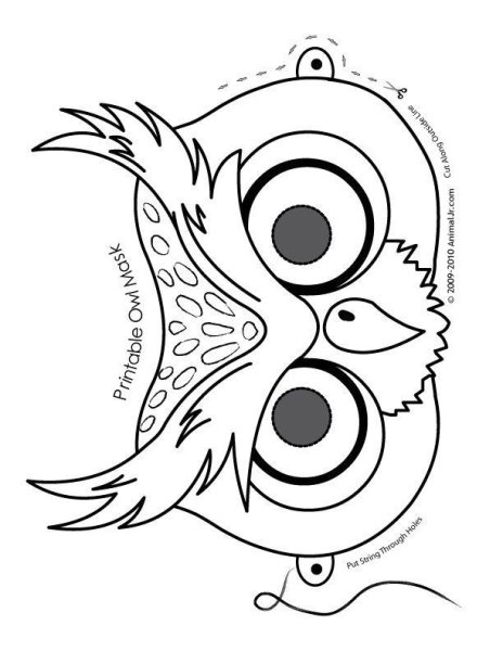 Трафареты маска сова (48 фото)