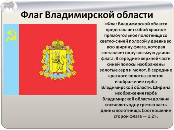 Владимирская область герб и флаг