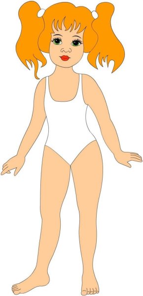 Кукла для одевания бумажная