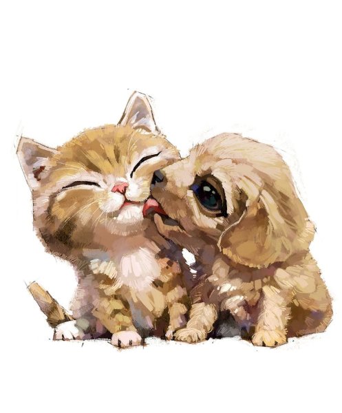 Мультяшные котики и собачки