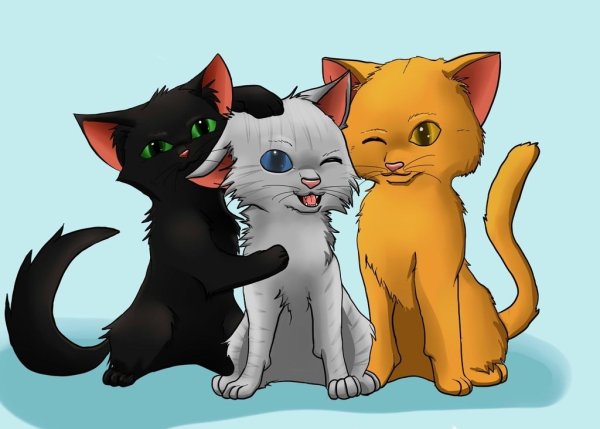 Коты Воители огонёк и Горелый