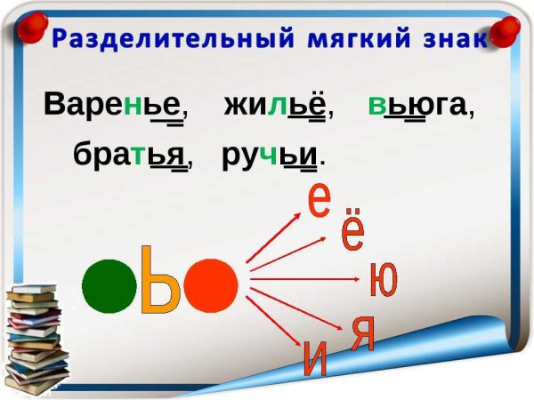 Какие слова с разделительным мягким знаком 2 класс