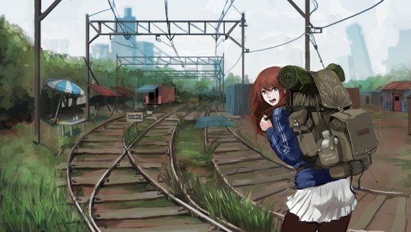 Тян на железной дороге