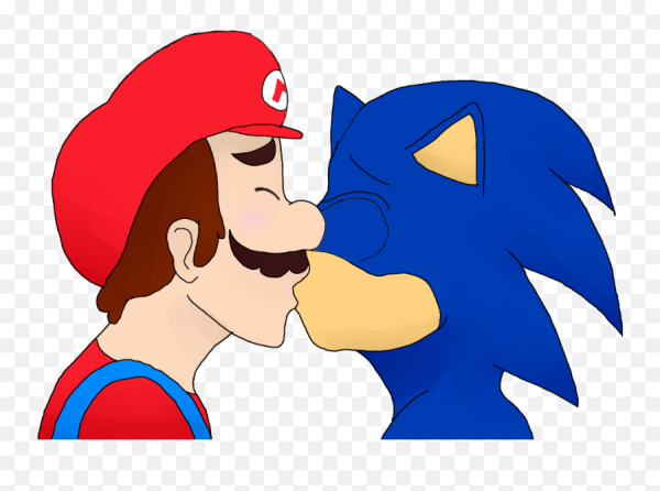 Sonic and Mario Kiss