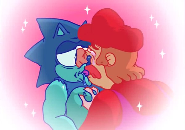 Sonic and Mario Kiss