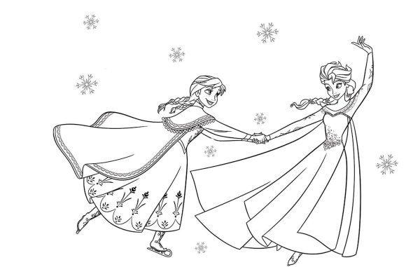 Раскраска Anna Elsa