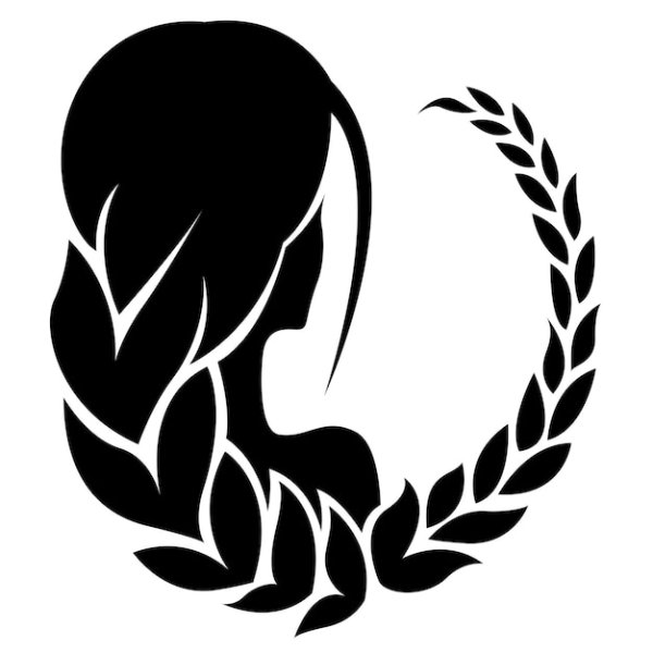 Дева знак зодиака черно белый