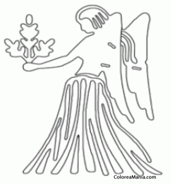 Знак зодиака Дева раскраска