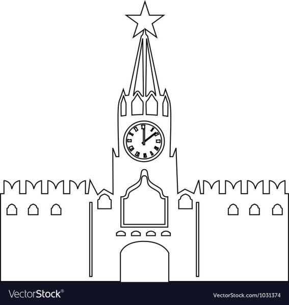 Спасская башня Московского Кремля вектор