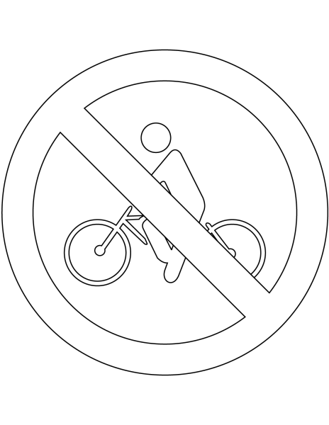 Трафареты знак движение на велосипеде запрещено (42 фото)
