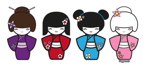 Кукла кокэси Inkscape