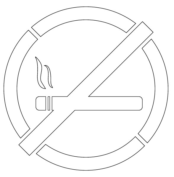 Трафареты курить запрещено знак (48 фото)