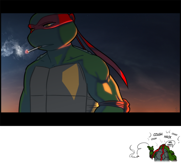 TMNT 2012 арт Лео и РАФ
