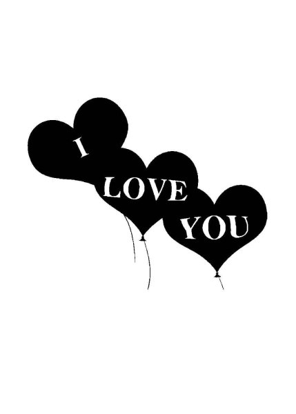 Трафарет i Love you