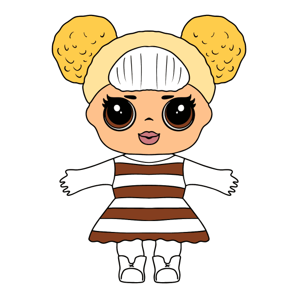 Кукла ЛОЛ Queen Bee раскраска