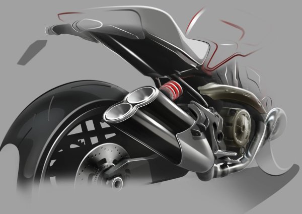 Фантастические цифровые изображения мотоциклов
