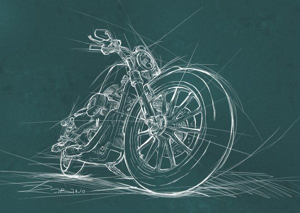 Харлей Дэвидсон мотоцикл графический